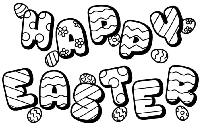 Free printable happy easter coloring pages