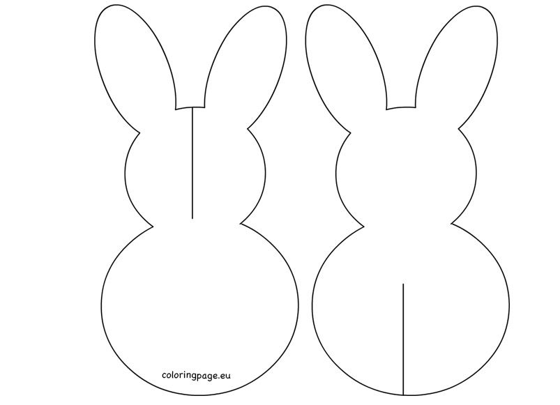 D paper easter bunny printable coloring page easter crafts paper bunny easter craft decorations