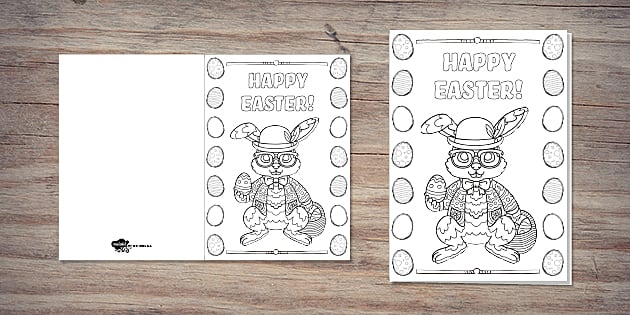 Easter colouring card â greeting cards