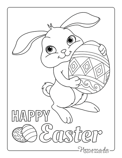 Free printable easter bunny coloring pages for kids adults