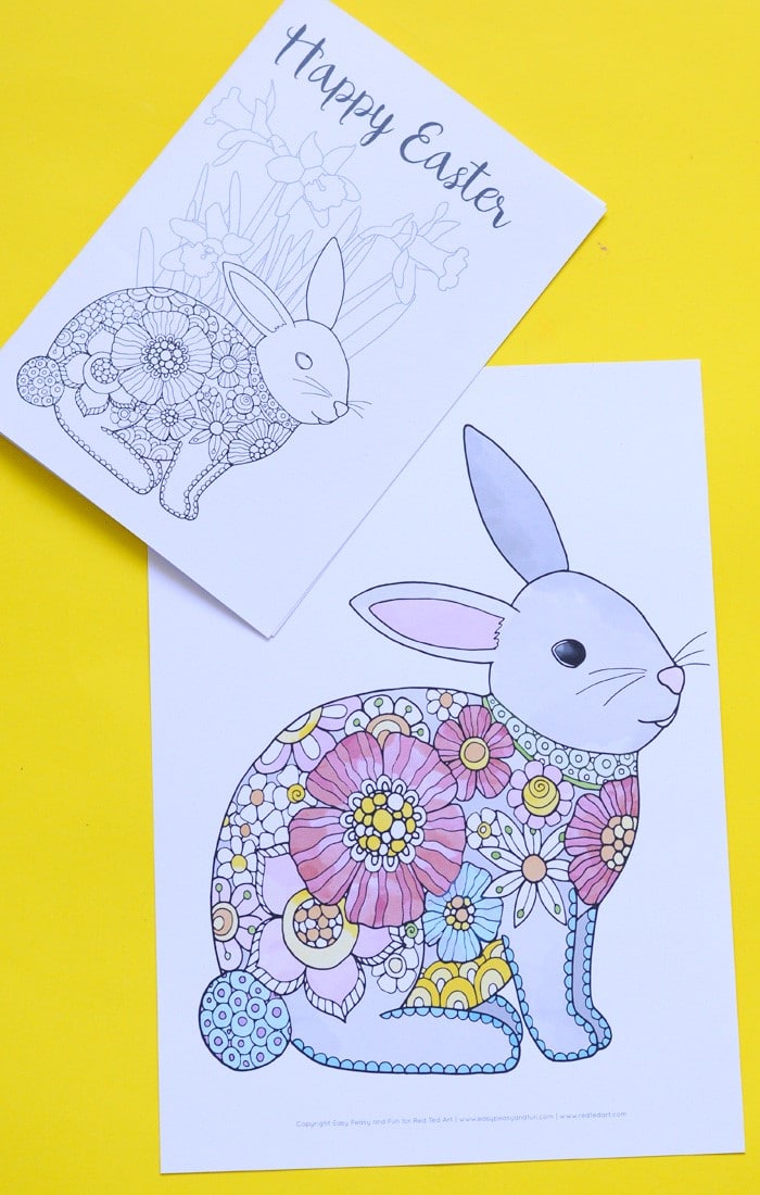 Easter bunny coloring pages