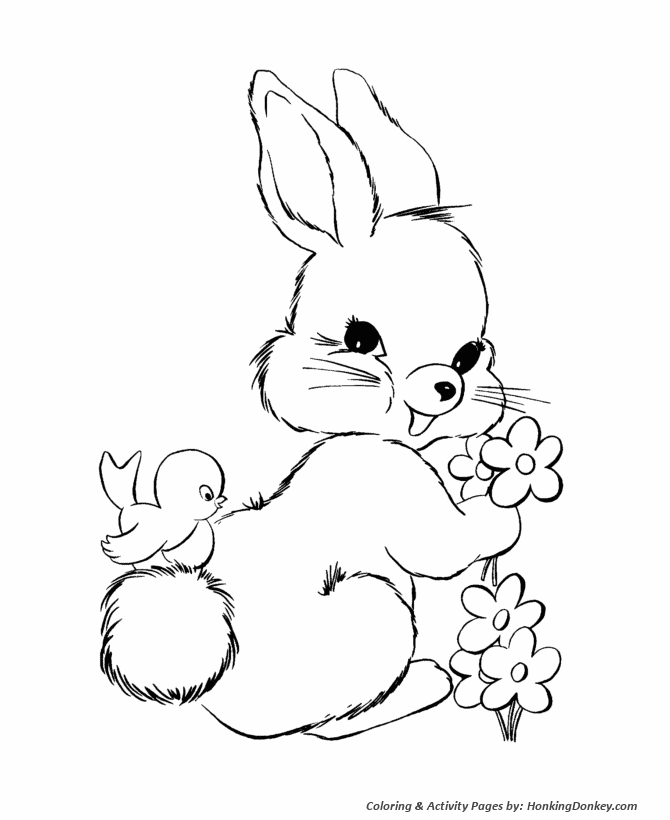 Easter bunny coloring pages