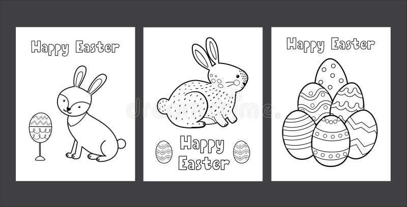 Easter bunny painting eggs coloring pages stock illustrations â easter bunny painting eggs coloring pages stock illustrations vectors clipart