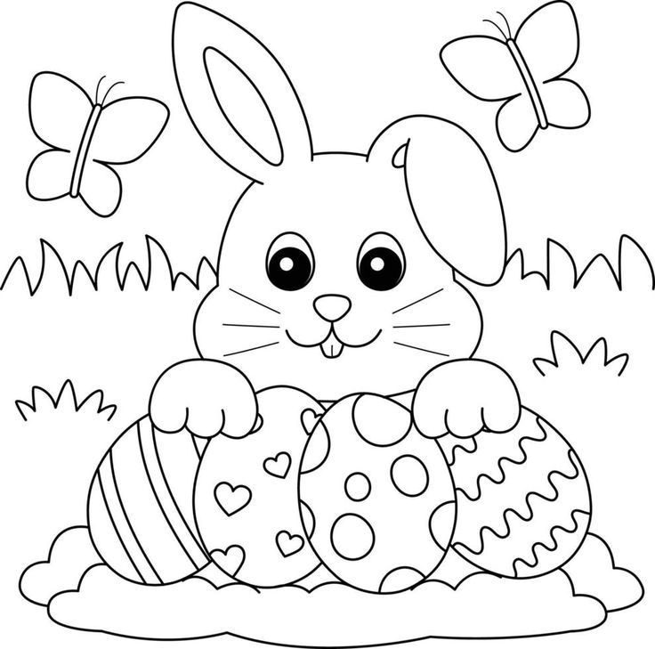 Rabbit collecting easter egg coloring page easter coloring book easter coloring pages easter egg coloring pages