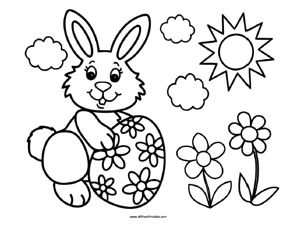 Easter bunny coloring page â free printable