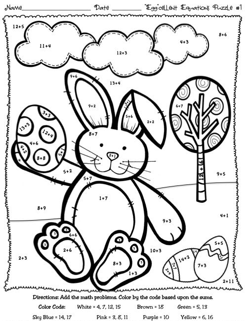 Easter kindergarten worksheets