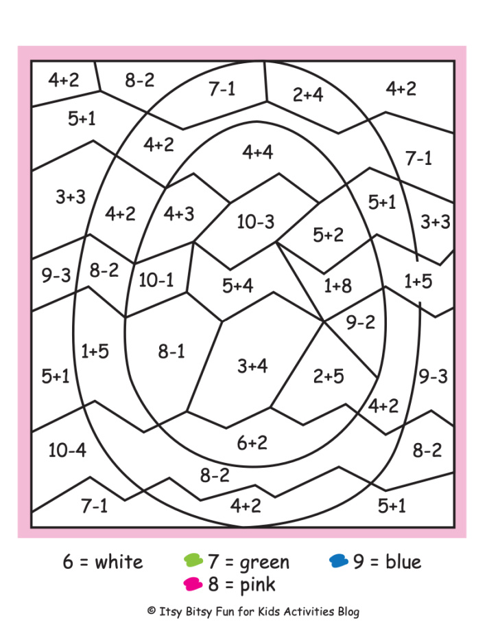 Free printable easter addition subtraction multiplication division math worksheets kids activities blog