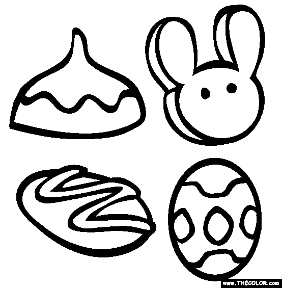 Easter treats coloring page free easter treats online coloring