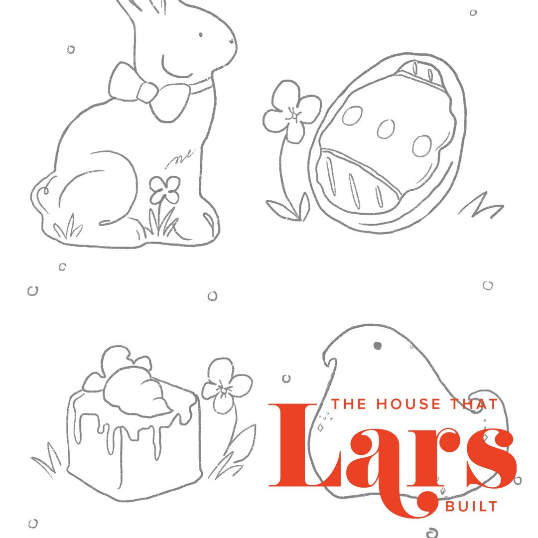 Easter candy coloring page pdf printable