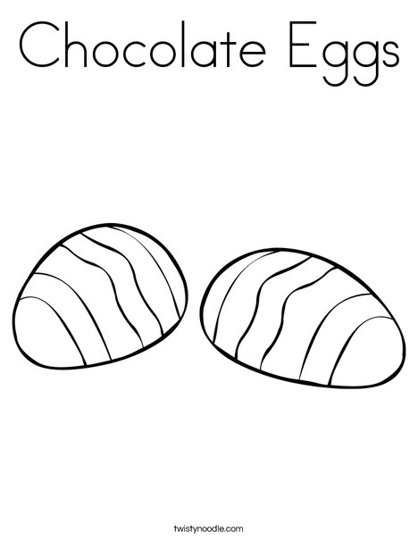 Chocolate eggs coloring page