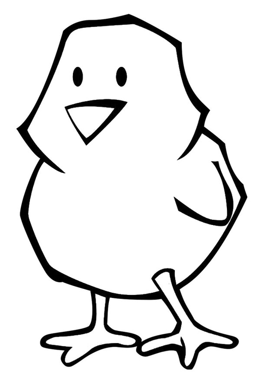 Coloring page easter chick