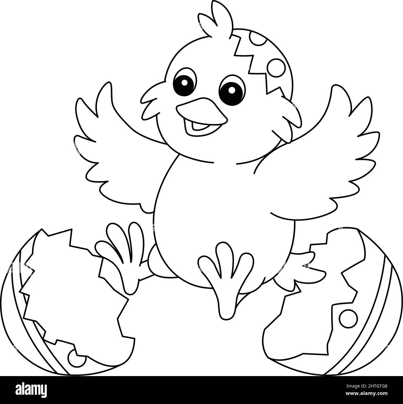 Easter chick coloring page hi