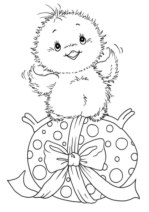 Coloring pages chicken with easter egg coloring pages