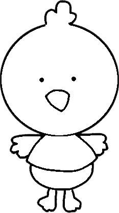 Boy easter chick template for crafts coloring pages