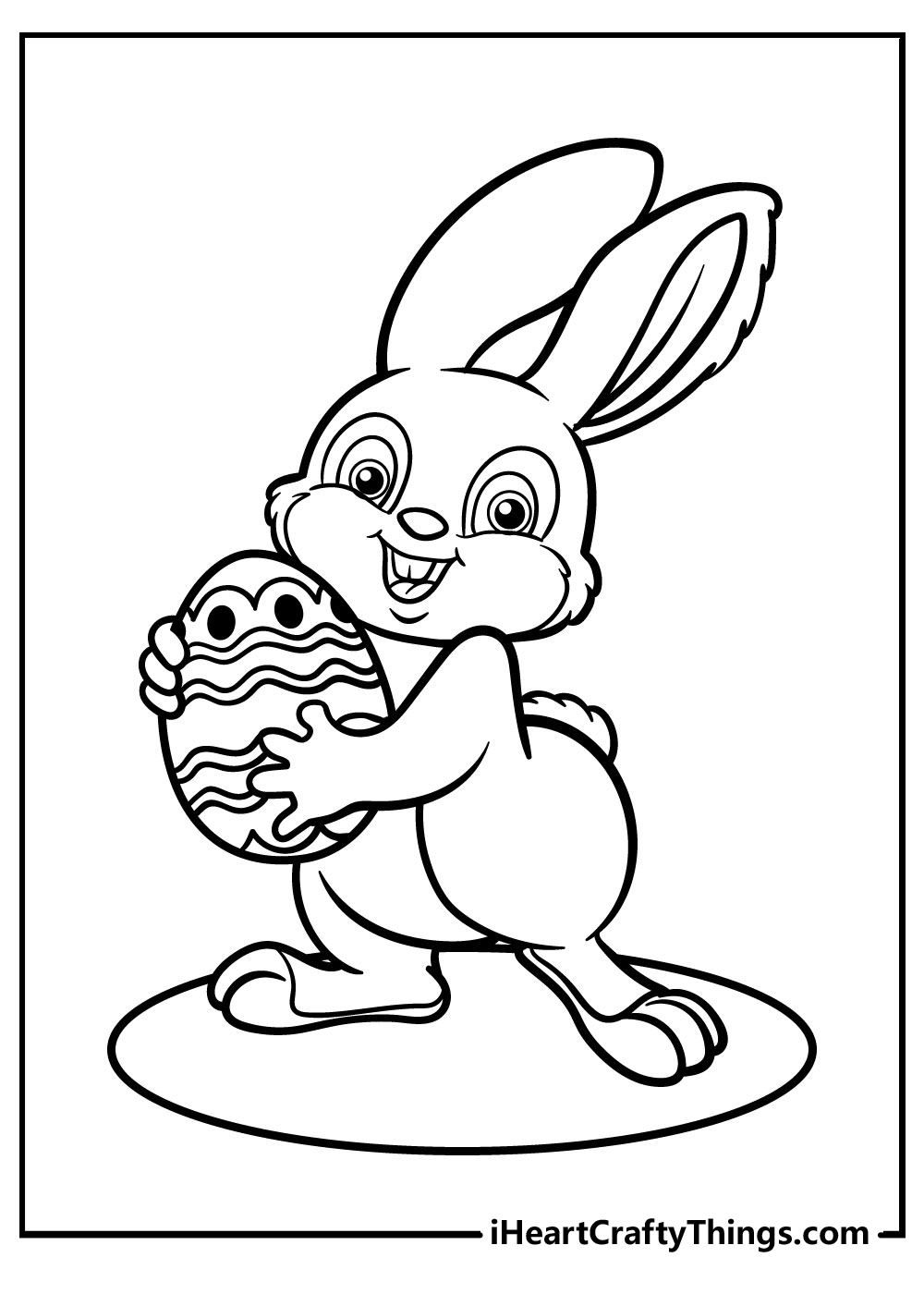 Easter bunny coloring pages free printables