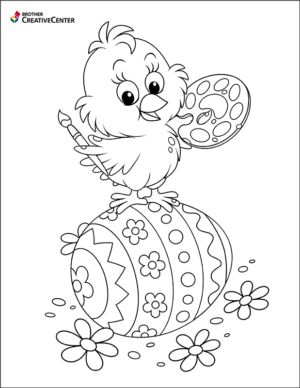 Free printable easter chick coloring creative center