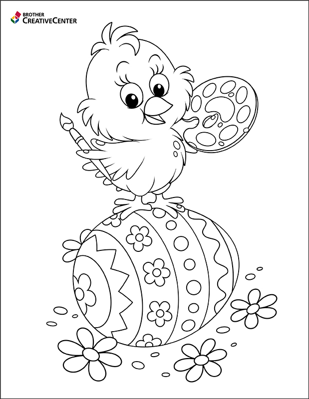 Free printable easter chick colouring creative center