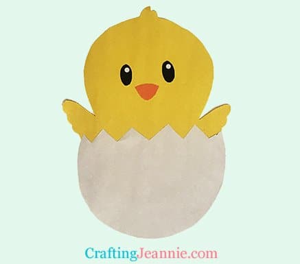 Hatching chick craft free template