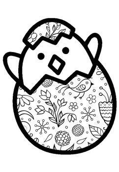 Easter chick art activity easter coloring pages spring art classroom display