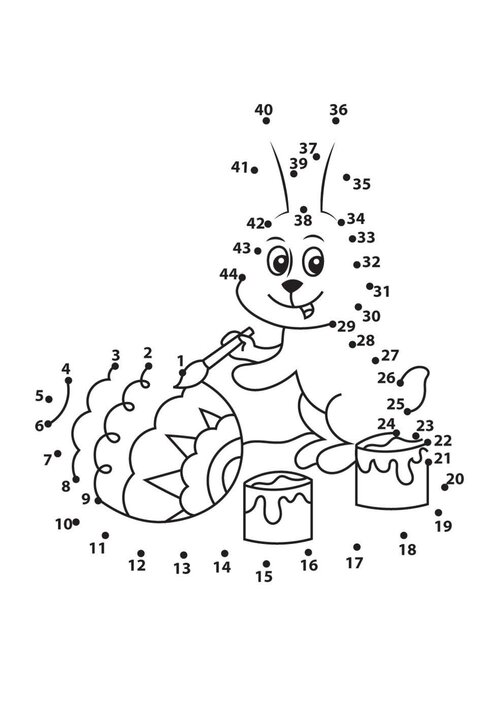Free easter dot to dot printables