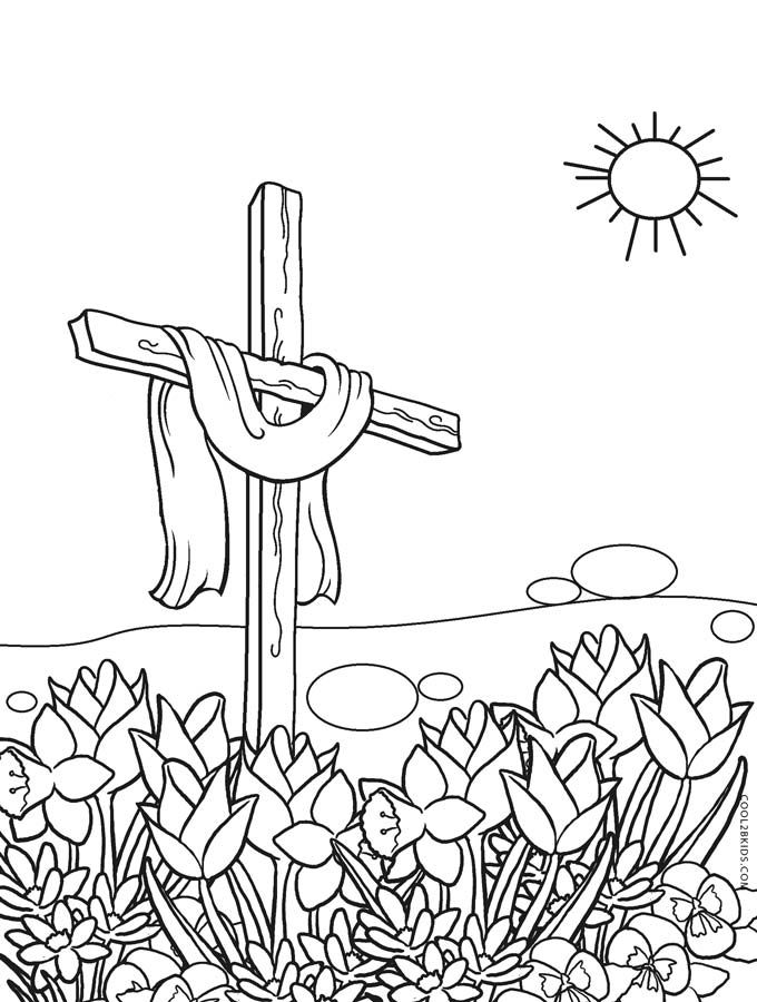 Printable coloring pages cross coloring page easter coloring pages bible coloring pages