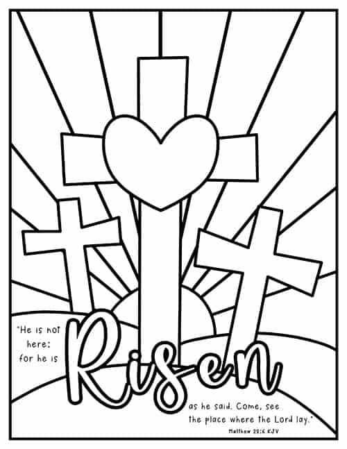 Cross coloring pages