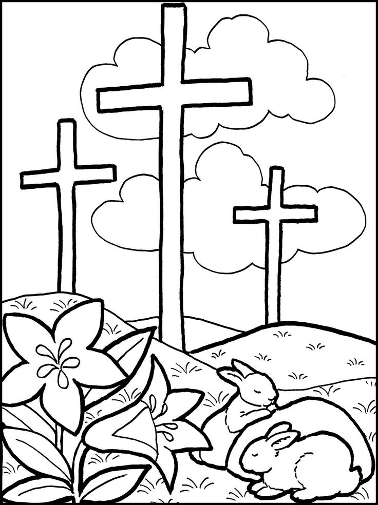 Easter cross coloring page free easter coloring pages easter coloring pictures easter coloring pages printable