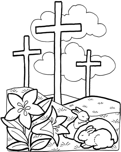 Religious easter coloring pages