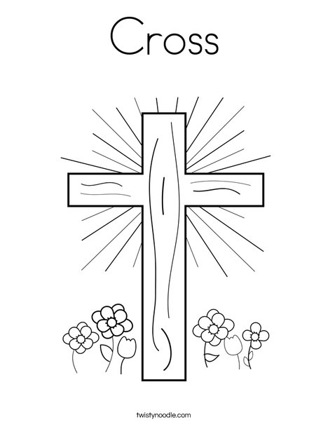 Cross coloring page