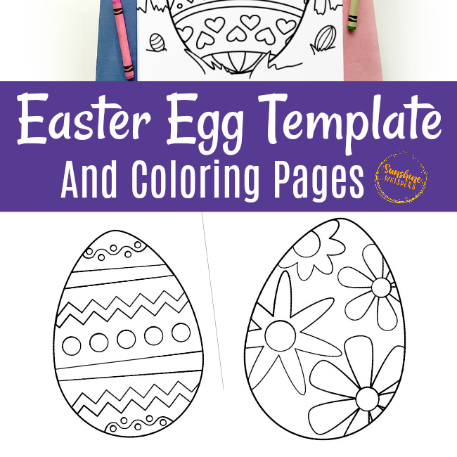 Free printable easter egg template and coloring pages