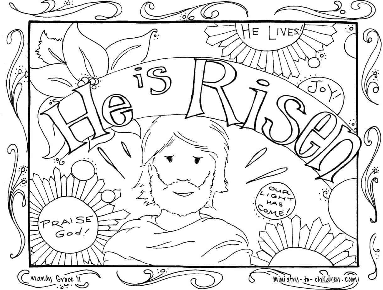 Easter coloring pages religious free printables for kids