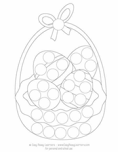 Free easter do a dot printables