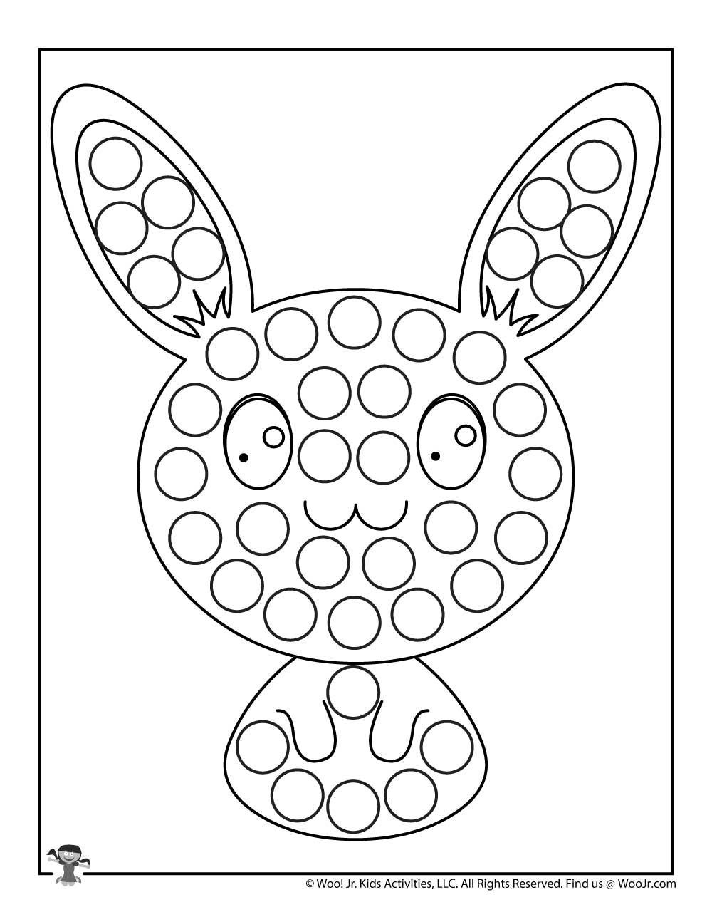 Easter dot coloring pages woo jr kids activities childrens publishing