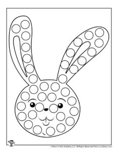 Easter dot coloring pages woo jr kids activities childrens publishing