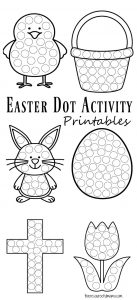 Easter dot activity printables