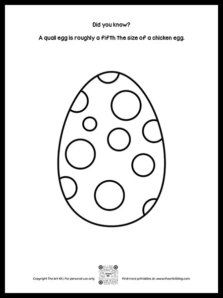 Free printable easter egg coloring page â polka dots â the art kit