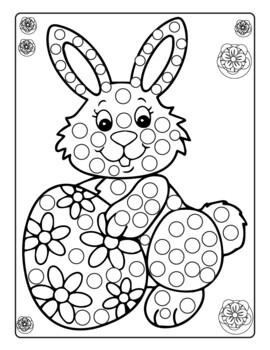 Easter dot marker coloring pages