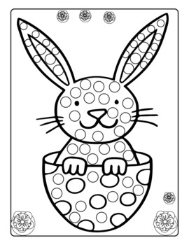 Easter dot marker coloring pages for kids