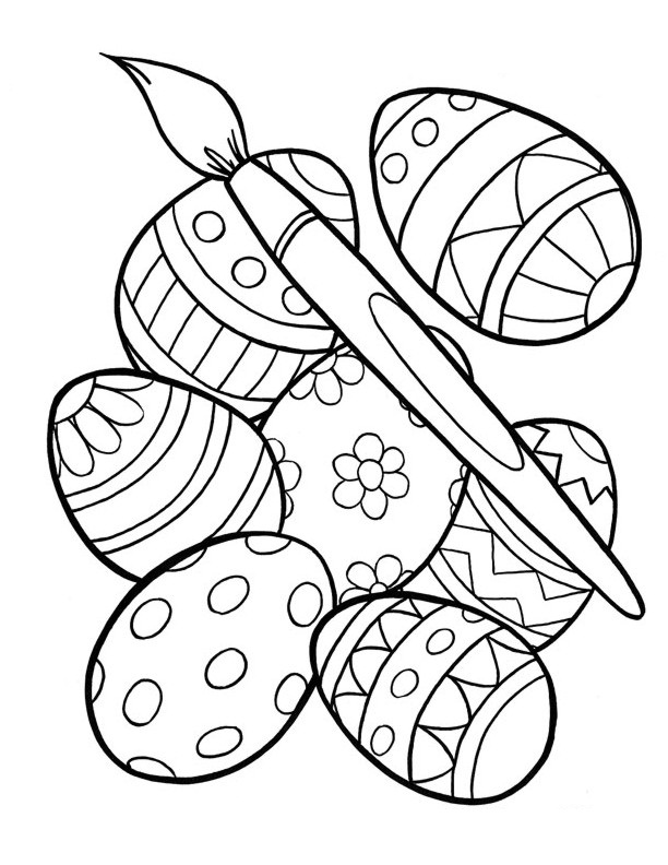 Free printable easter egg coloring pages for kids