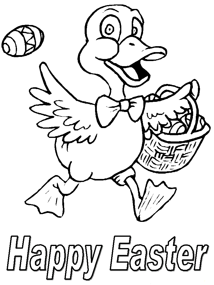 Happy easter coloring pages