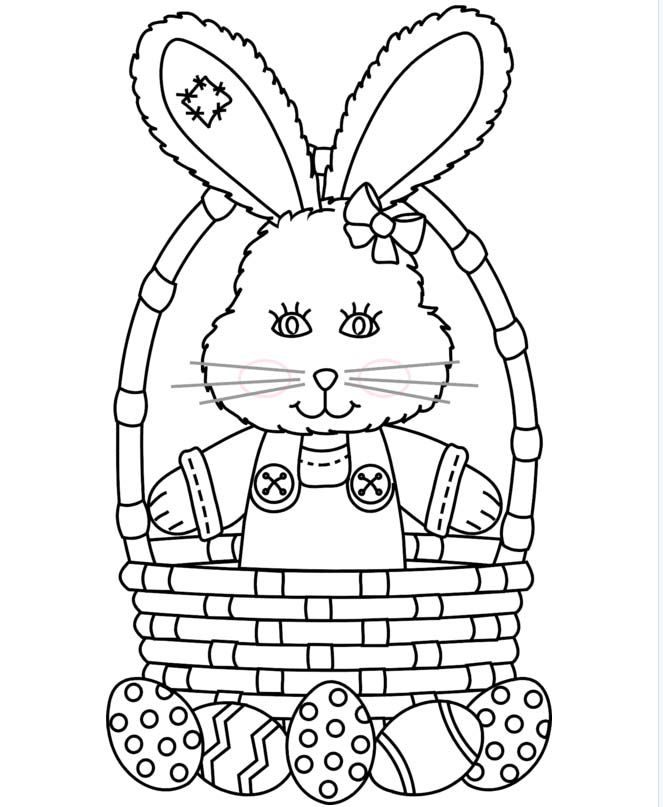 Places for free easter bunny coloring pages