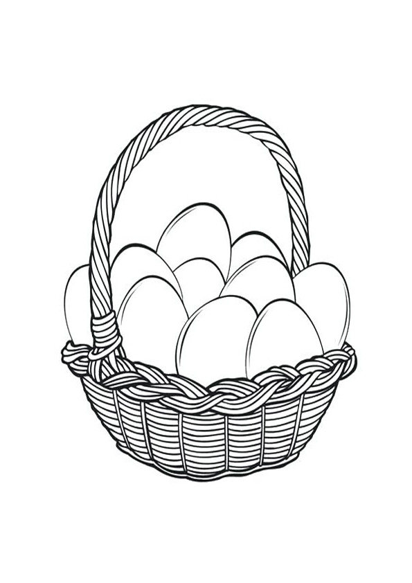 Coloring pages easter egg basket coloring pages