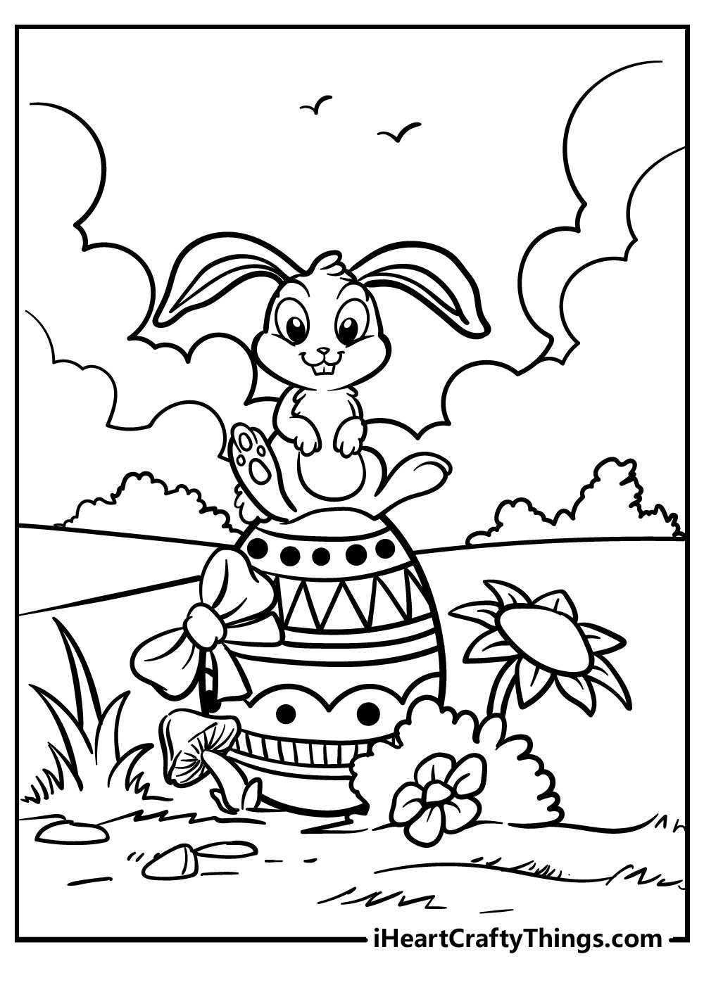 Easter bunny coloring pages free printables