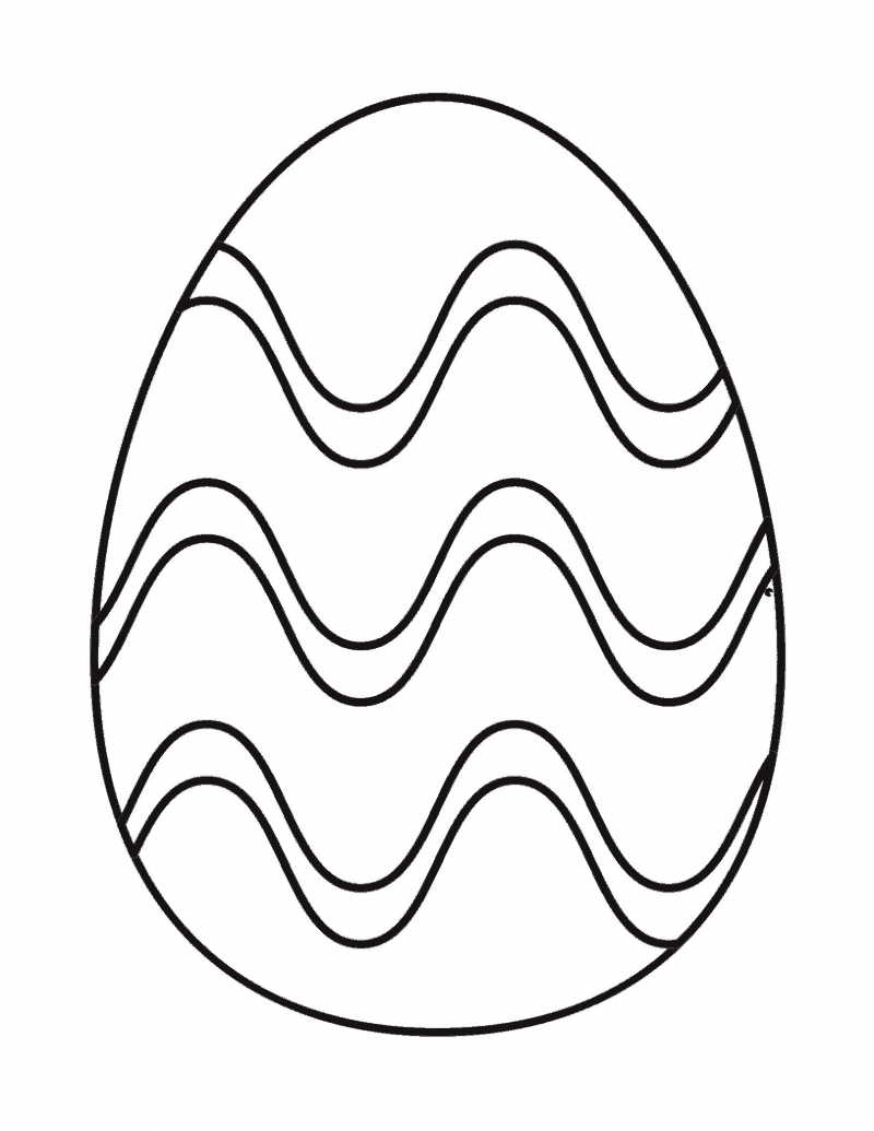 Easter egg coloring page free printable for kids