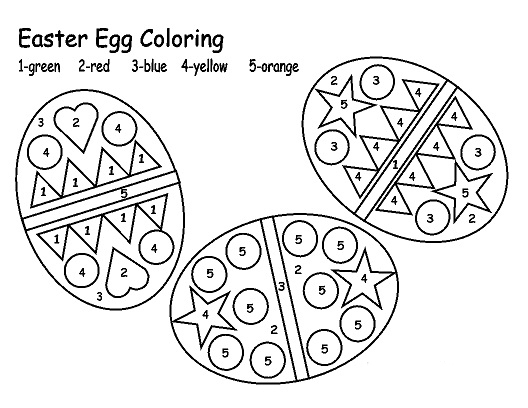 Easter color by numbers