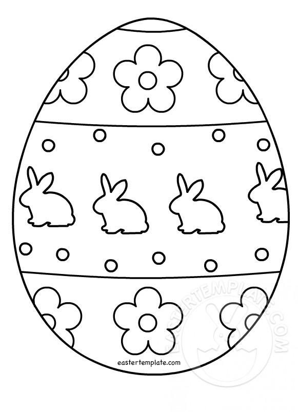 Easter egg colouring page