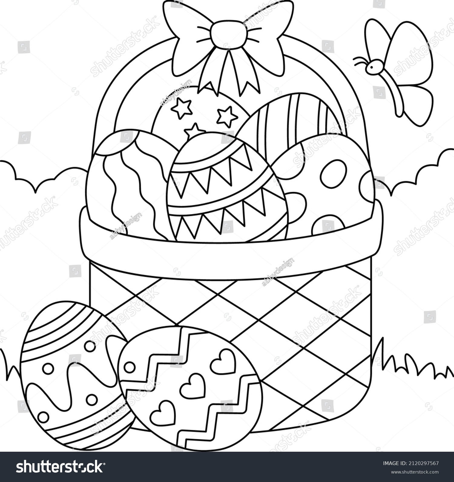 Best easter eggs colouring pages royalty