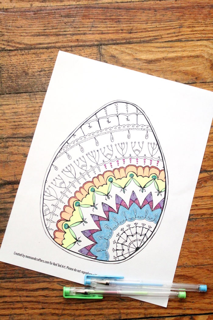 Easter egg coloring pages for adults