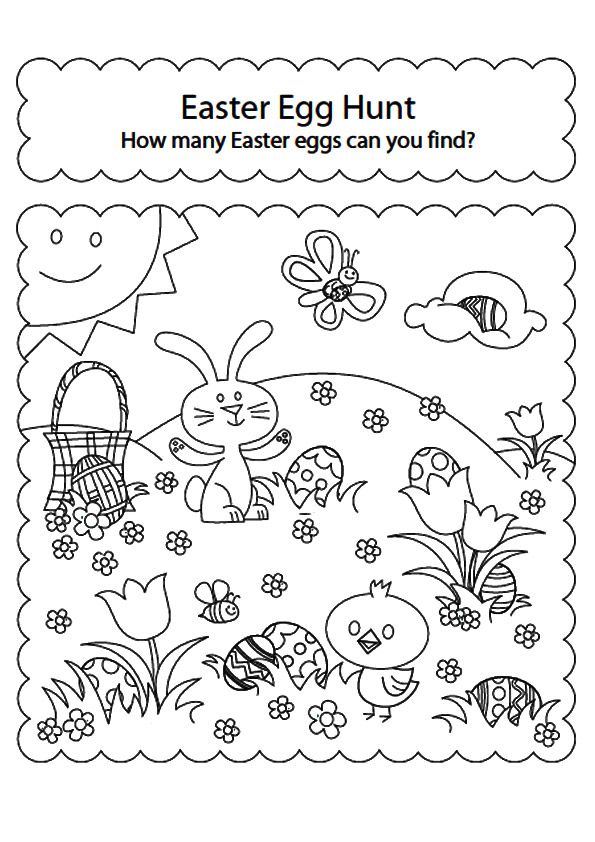 Coloring page printable easter activities easter preschool easter activities for kids