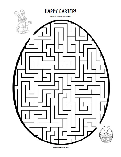 Easter maze â free printable
